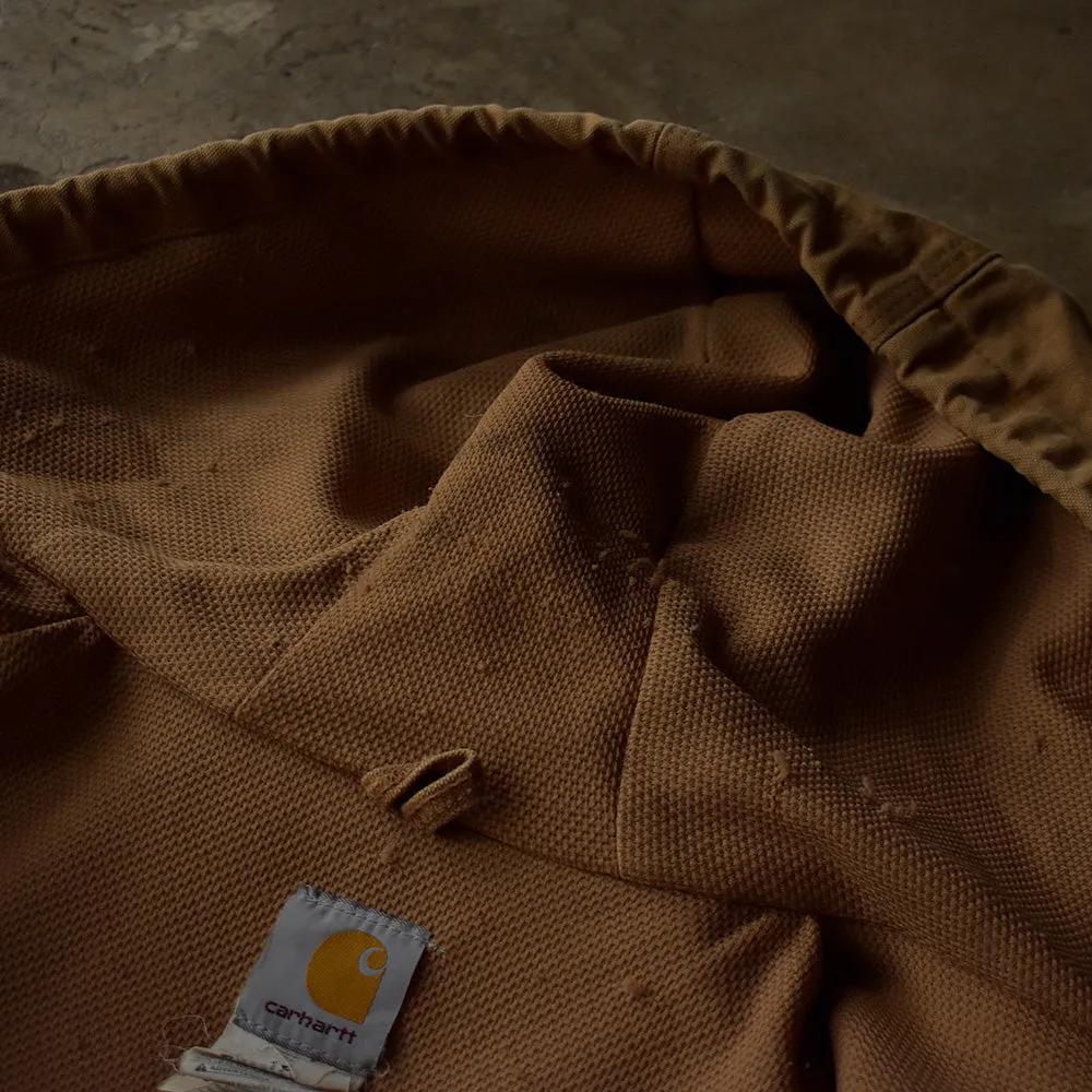 90's 企業刺繡！ Carhartt ダック アクティブパーカー メッシュライナー 231012