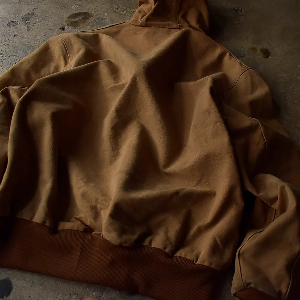 90's 企業刺繡！ Carhartt ダック アクティブパーカー メッシュライナー 231012