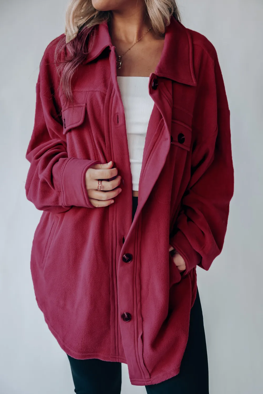 'Bette' Thick Buttoned Shacket (6 Colors)