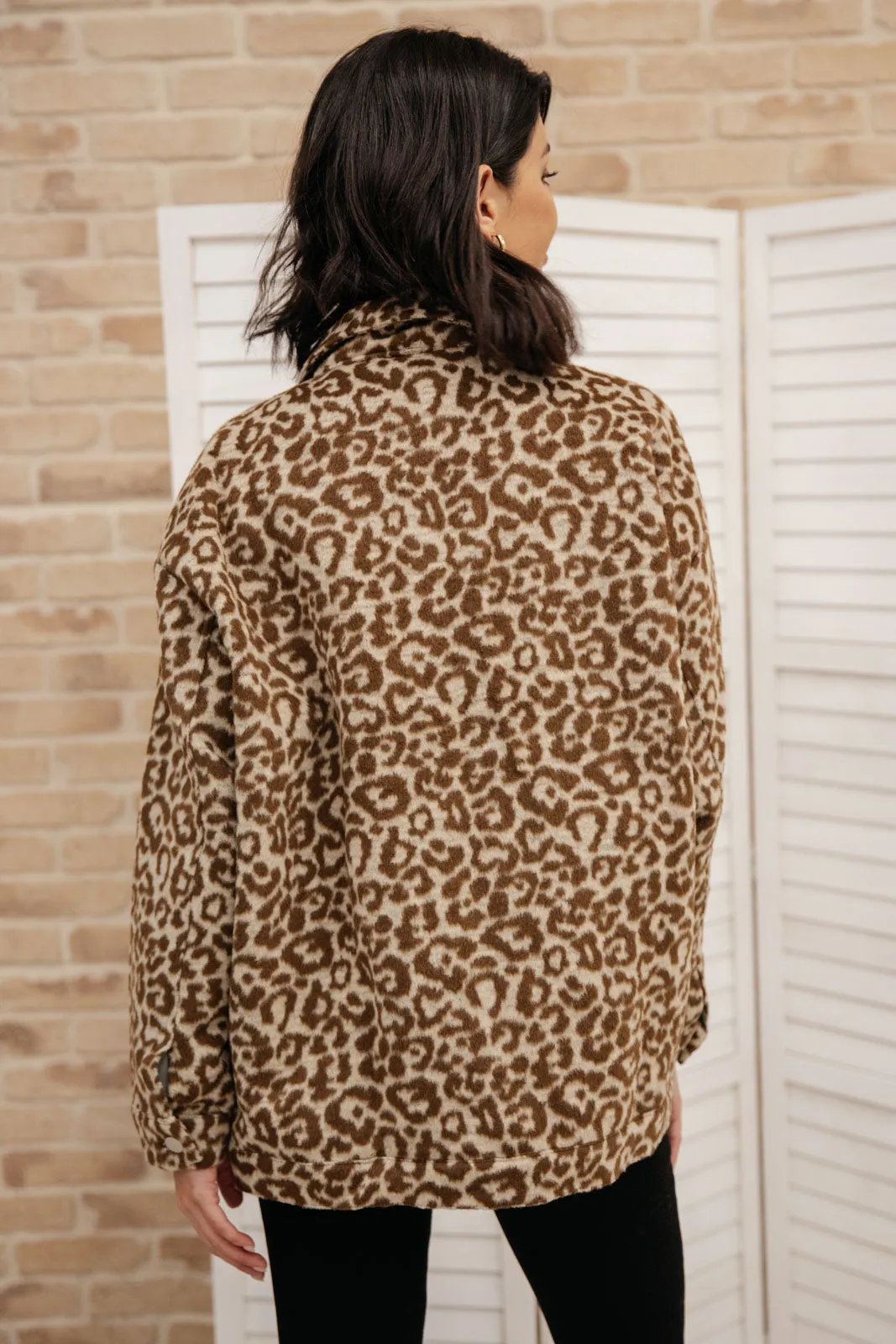 Can't Be Tamed Shacket in Brown Winter 1