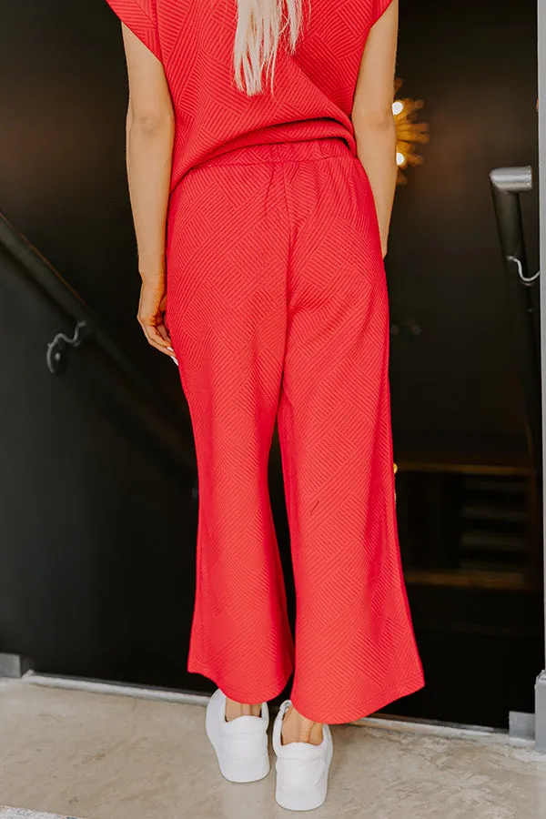 Cue The Cozy High Waist Pants in Wine