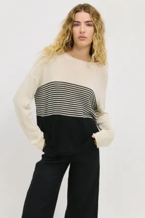 Emma Stripe Knit Black