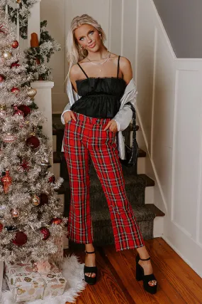 Festival Feels High Waist Plaid Pants