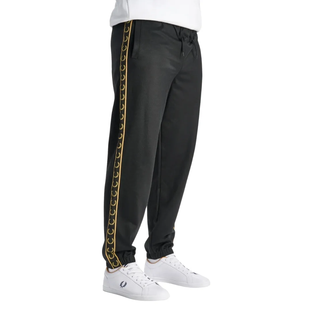 Fred Perry Seasonal Taped Hem Black Sweatpants