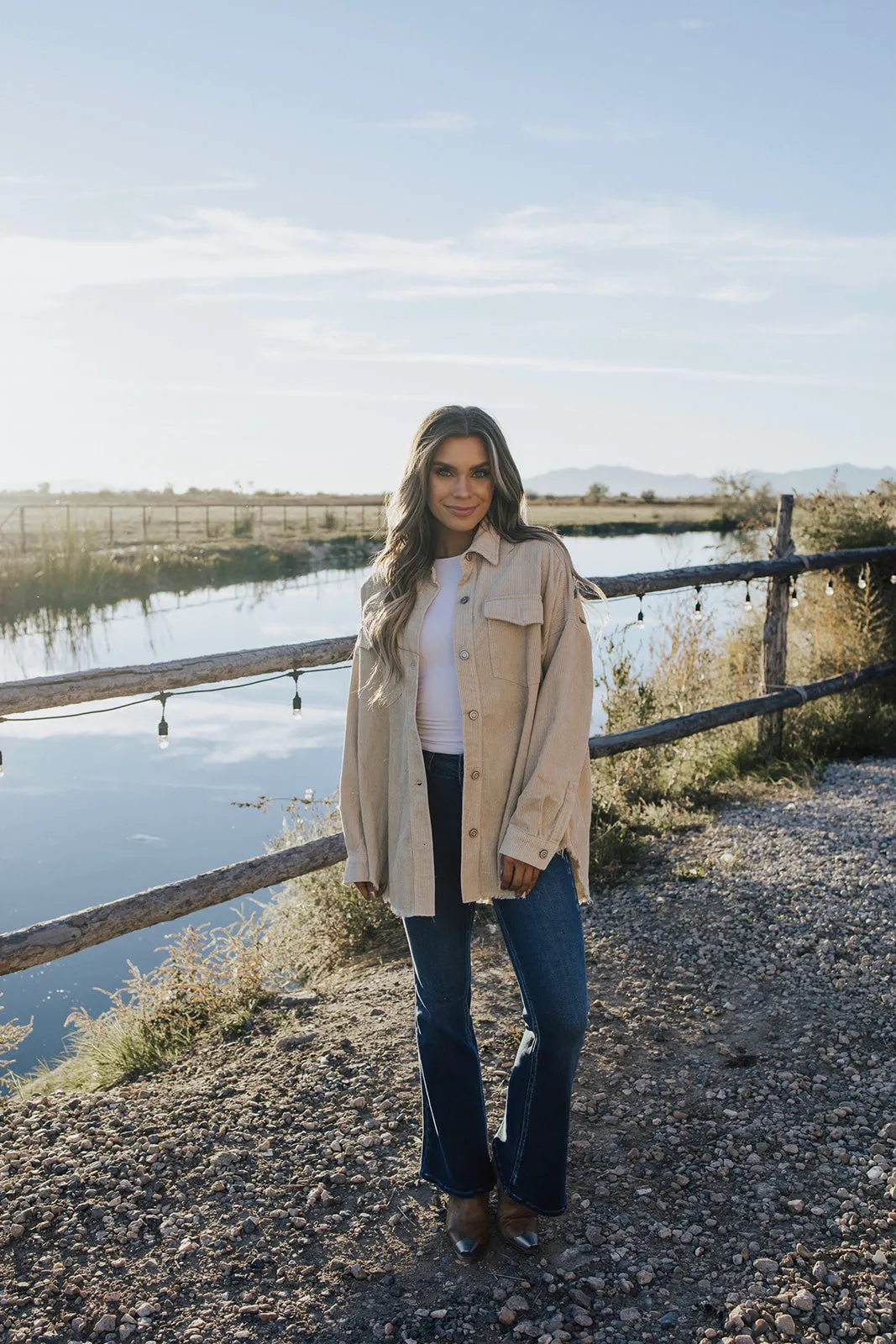 Heather Corduroy Shacket - FINAL SALE