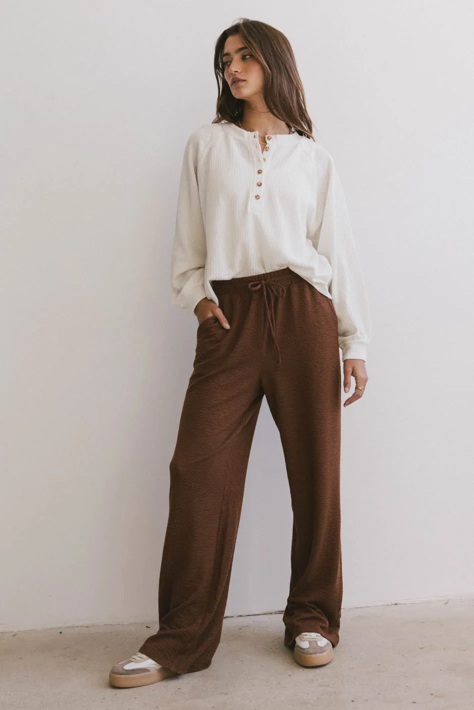 Kami Henley Top in Oatmeal