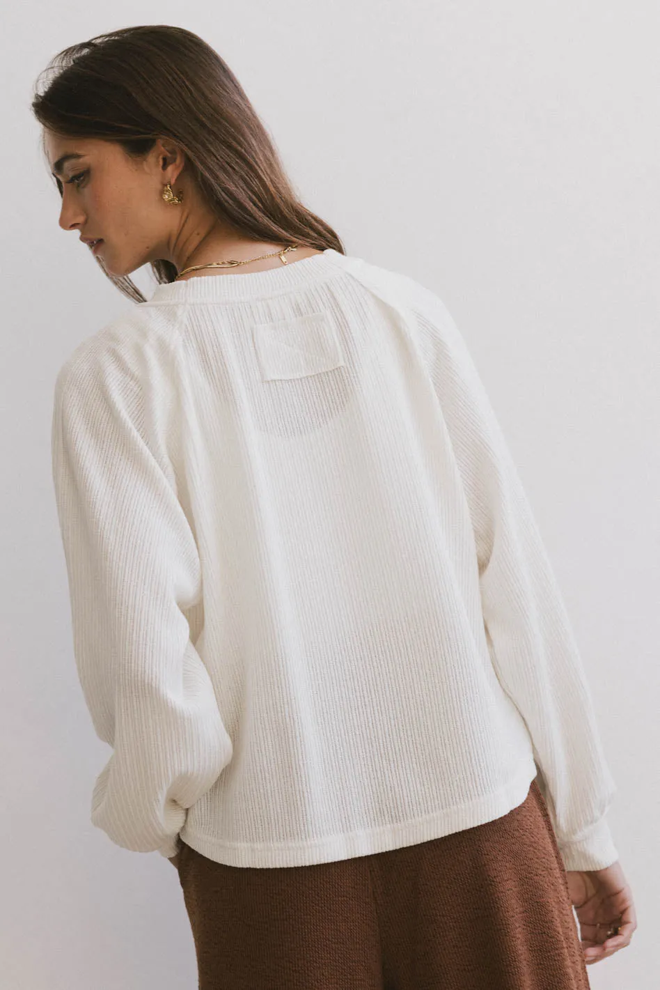 Kami Henley Top in Oatmeal