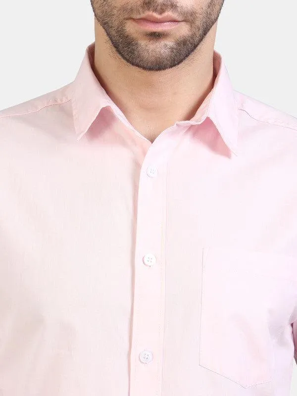 Life Roads full sleeve casual pink cotton shirt for Men and boy