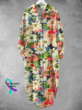 Little Daisy  Art Print Long Skirt