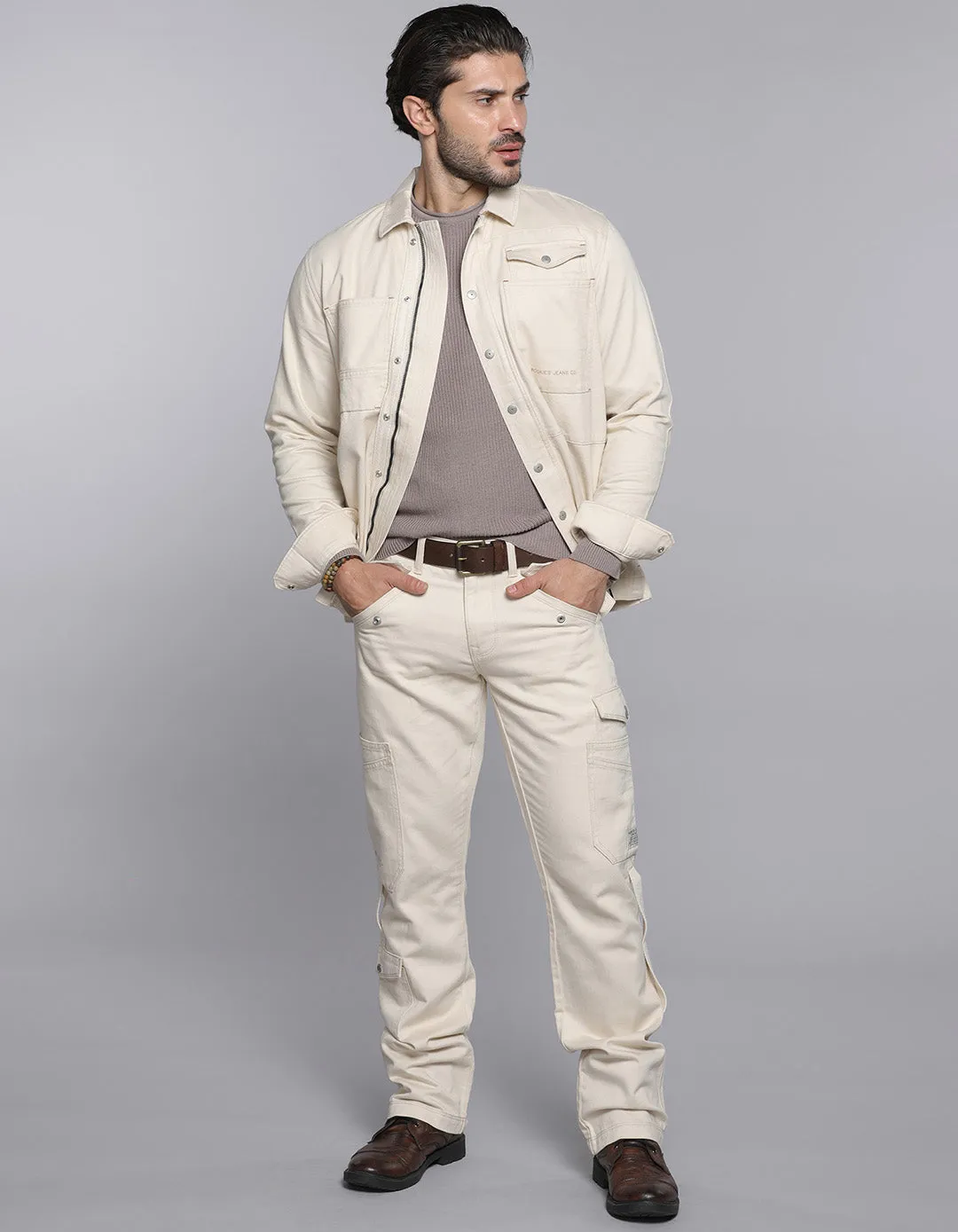 Lt Khaki Shacket & Cargo Co-ord Set