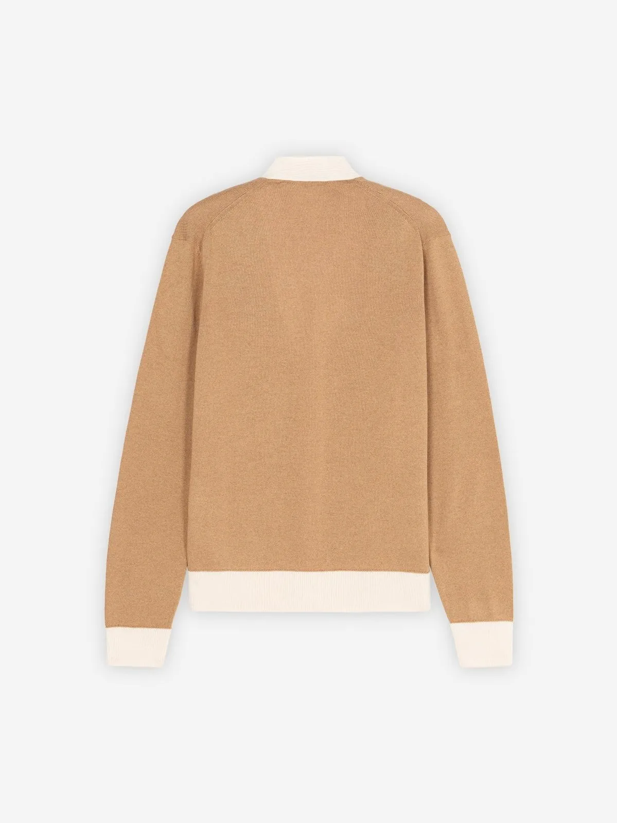Maison Kitsune Unisex Baby Fox Patch Bi-Color Classic Cardigan Beige HU00542KT1036 P221