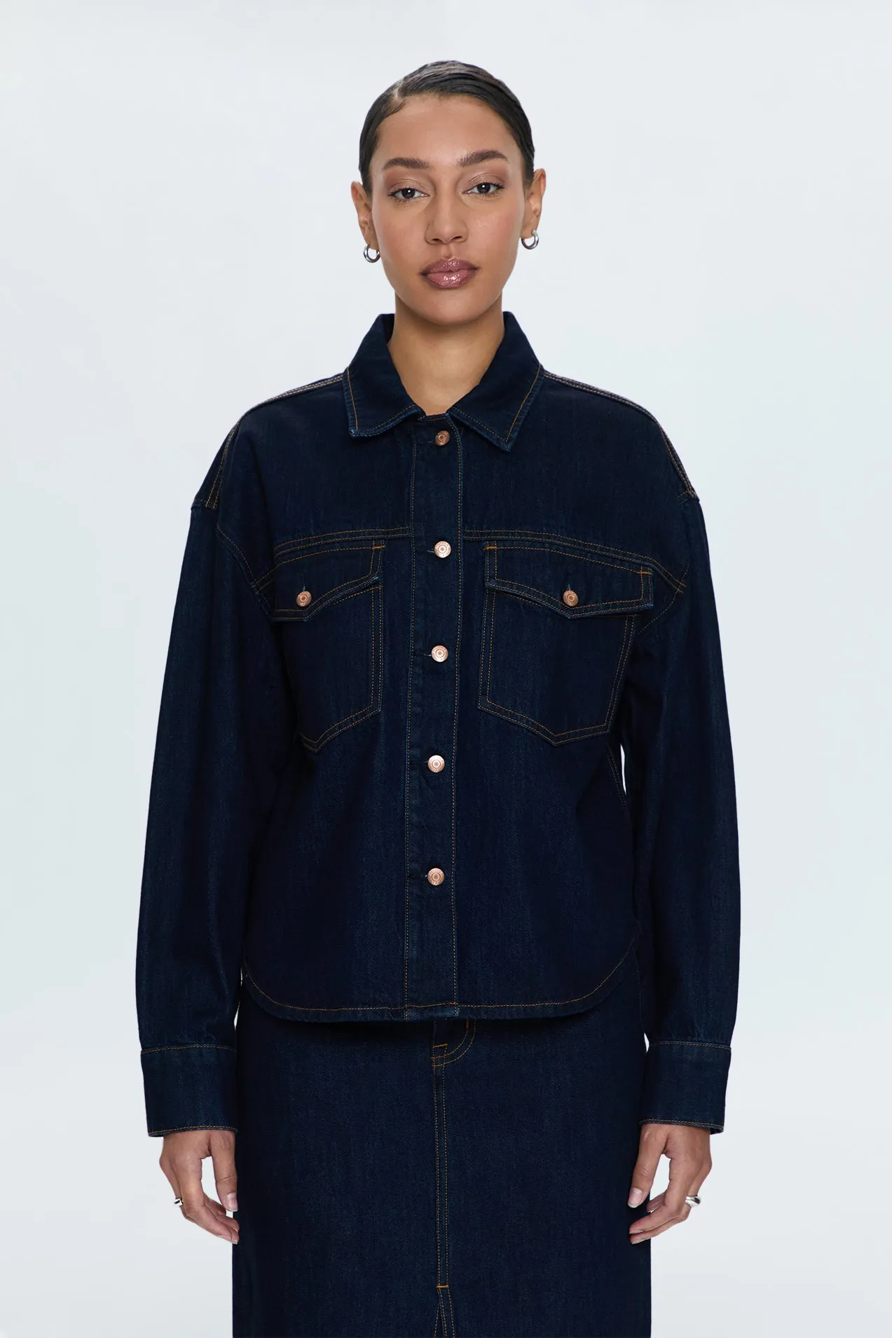 Mandy Denim Shacket - Countdown