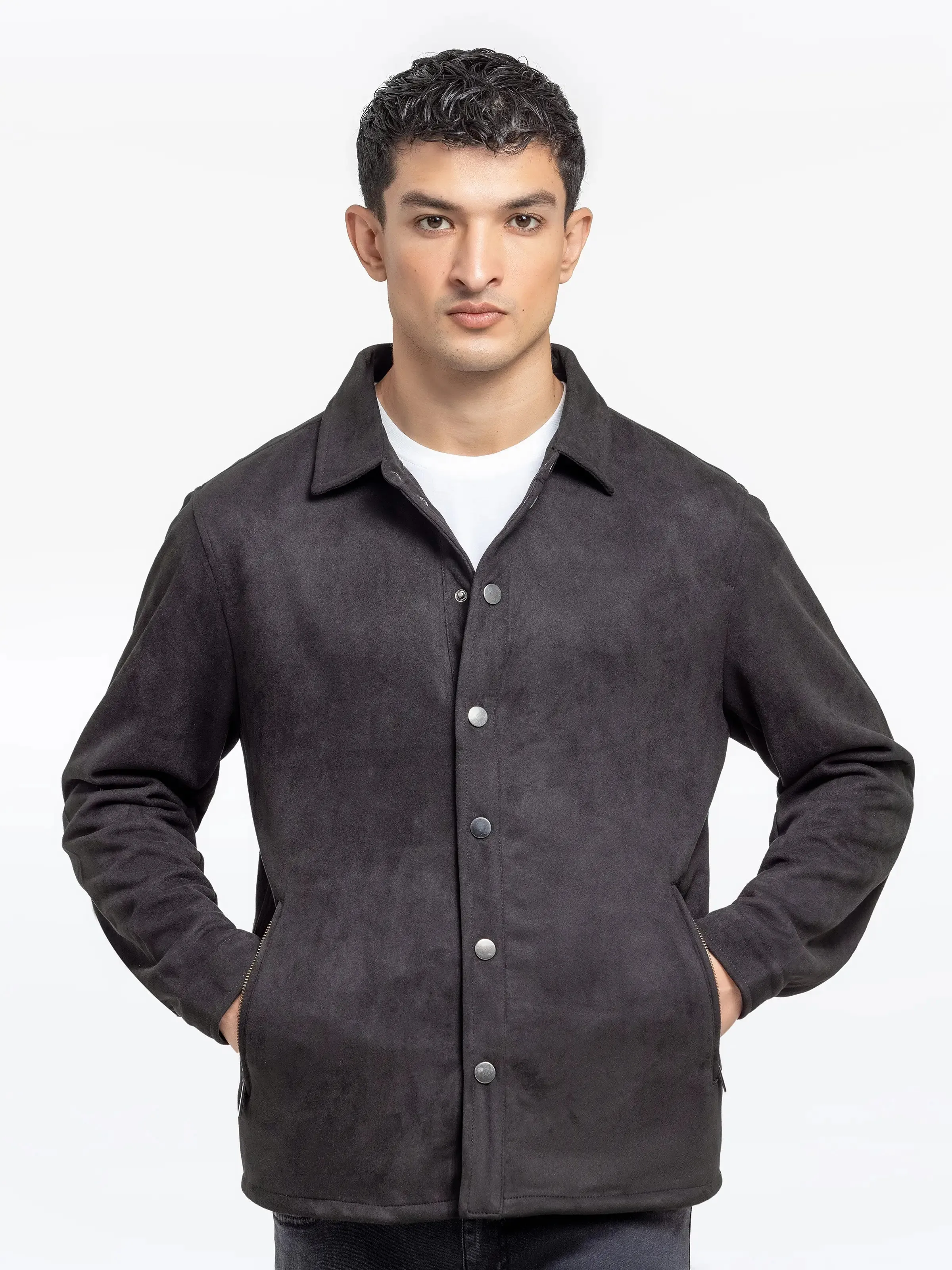 Men's Black Shacket - EMTJS24-005
