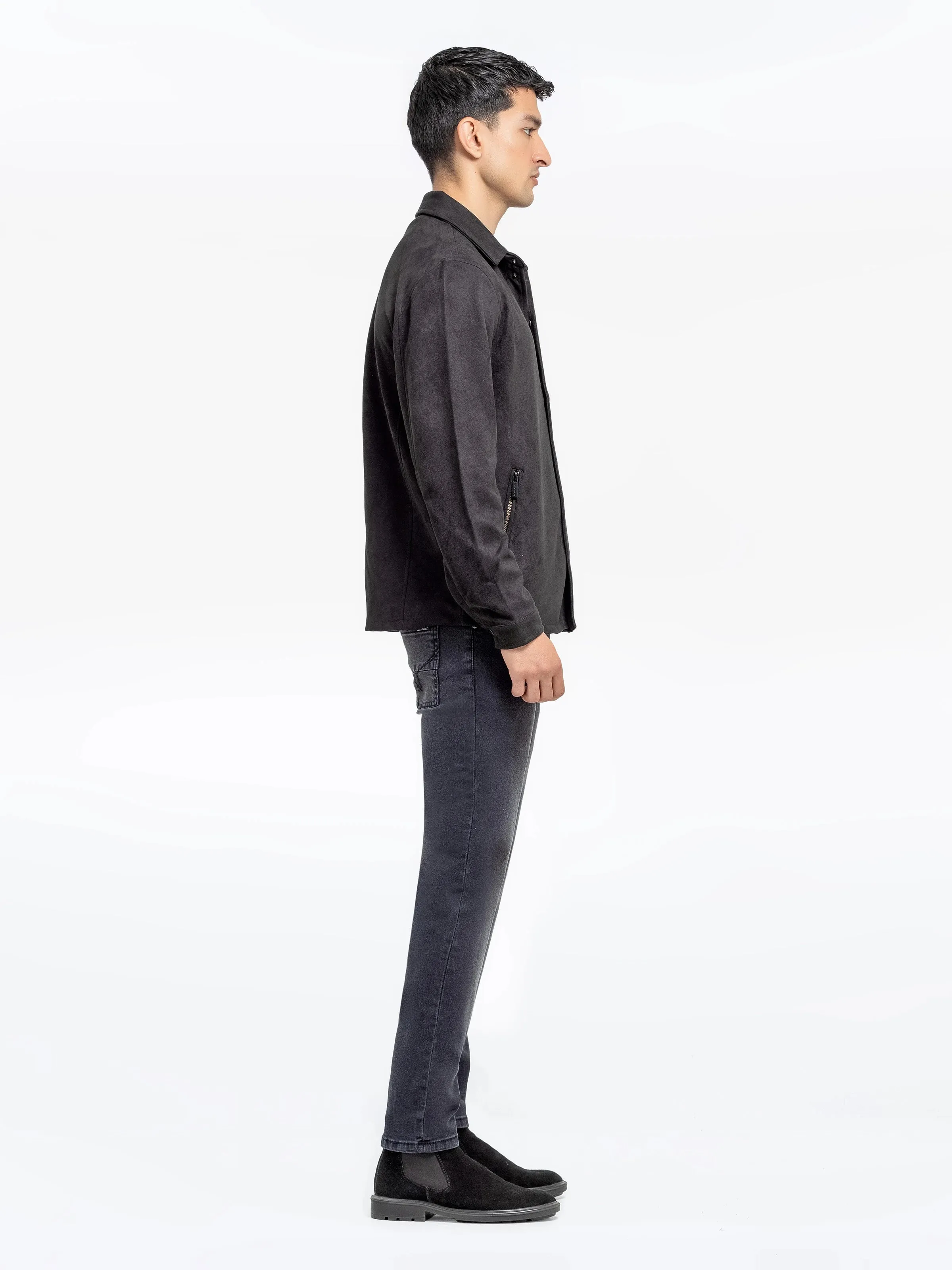 Men's Black Shacket - EMTJS24-005