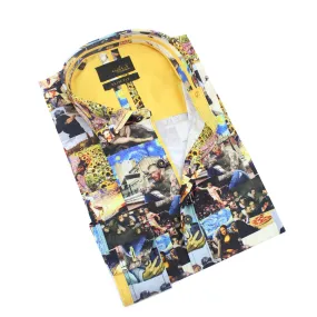 Millennial Van Gogh Button Down Print Shirt