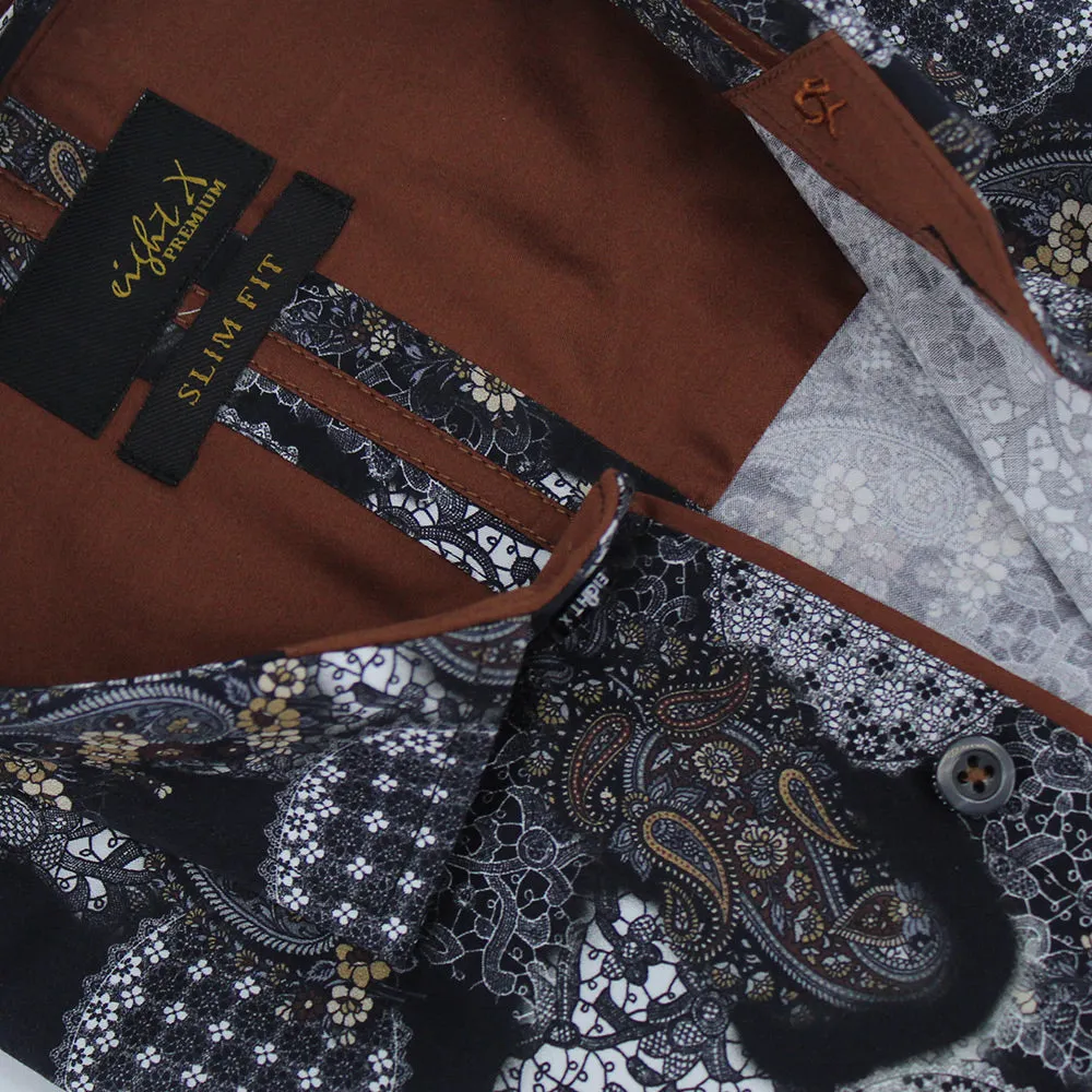 Moroccan  Tapestry Paisley Button Down Shirt