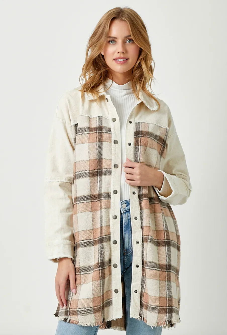 Myst Long Plaid Shacket