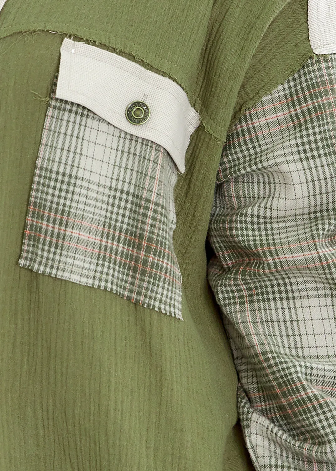 No More Waiting Shacket - Olive - FINAL SALE