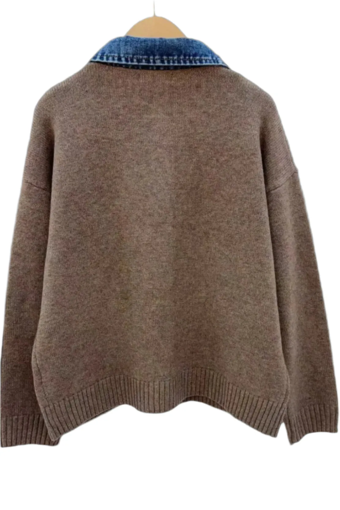 Poppy Wool Blend Mocha Mousse Cardigan