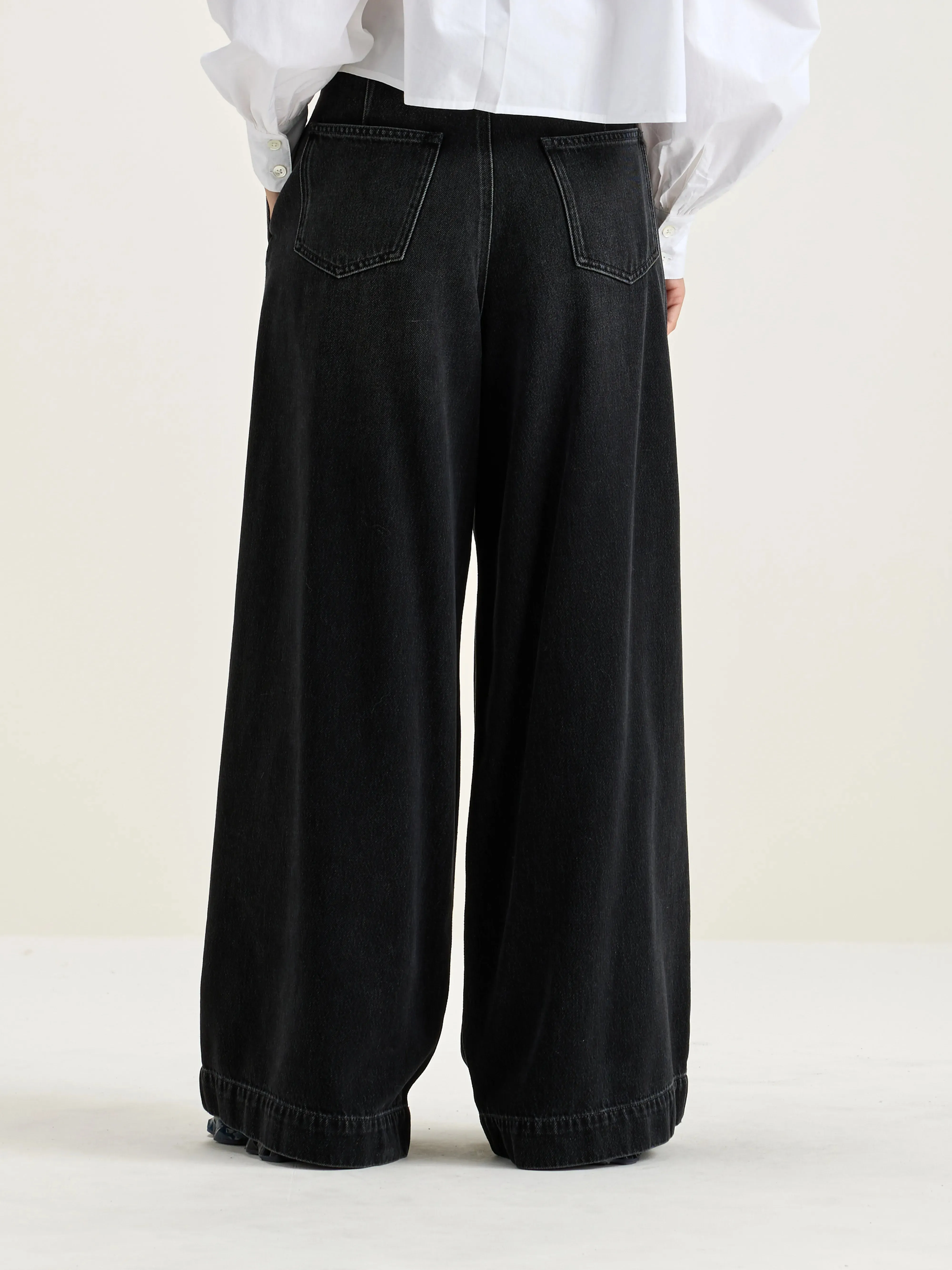 Pops super-wide jeans (242 / W / BLACK STONE)
