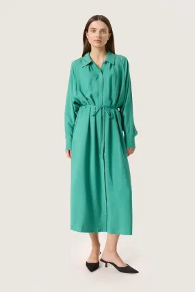 Soaked in Luxury Sija Dress in  Bottle Green
