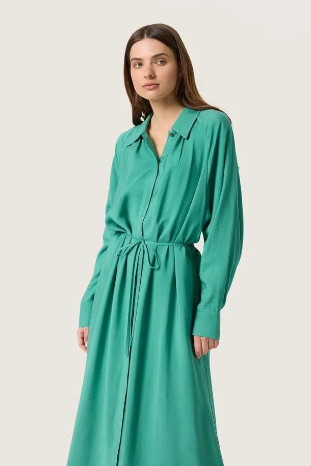 Soaked in Luxury Sija Dress in  Bottle Green