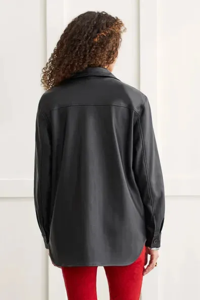 Tri 1213O Vegan Leather Shacket