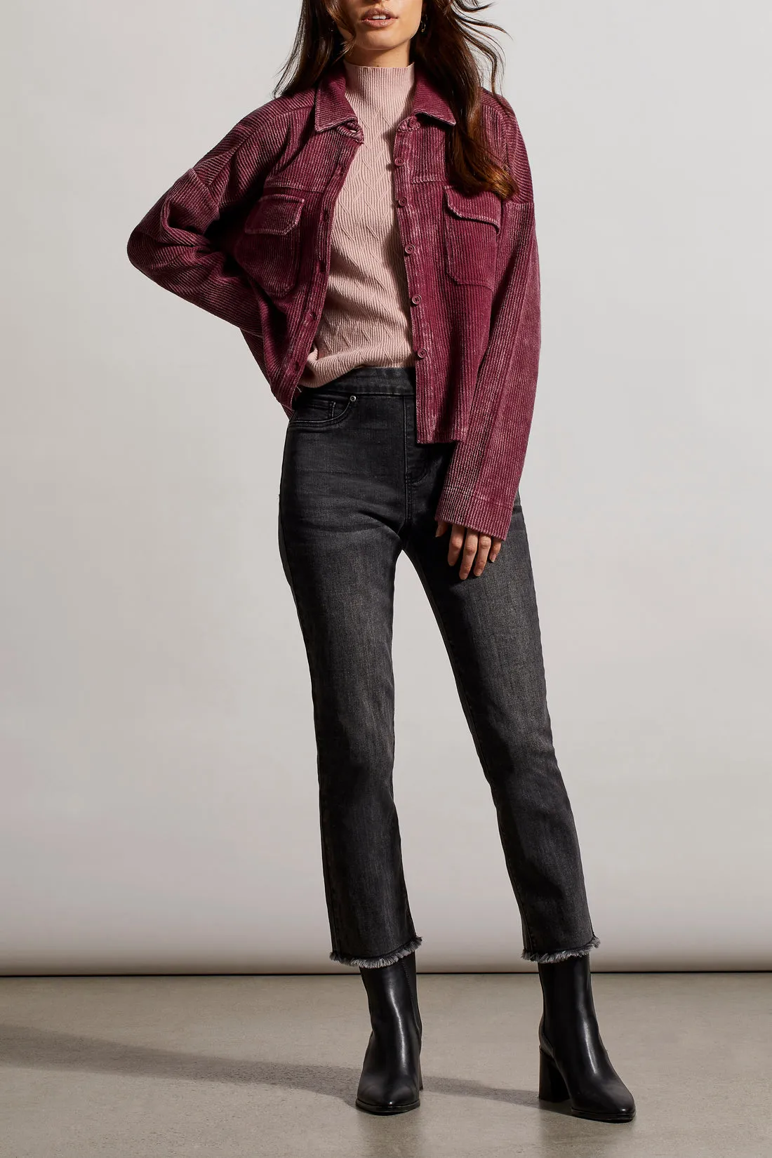 Tribal  Fall/Winter 2023-7857O/4807- Shacket -Red Wine