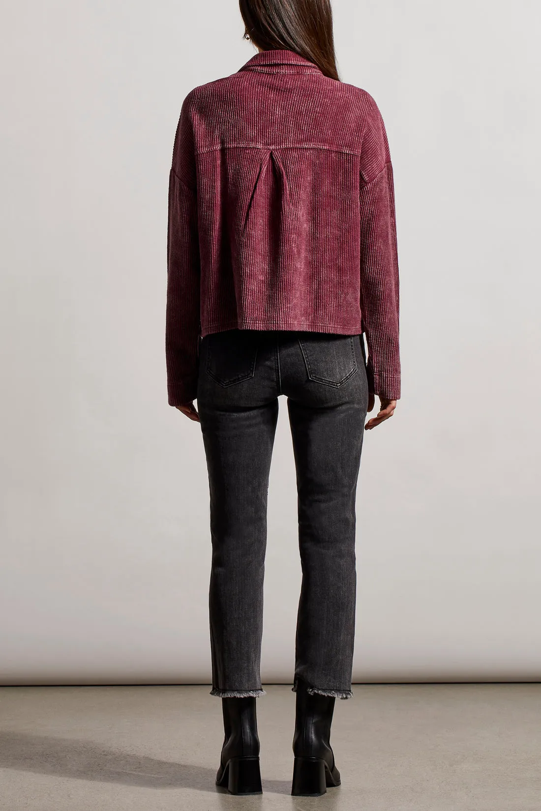 Tribal  Fall/Winter 2023-7857O/4807- Shacket -Red Wine