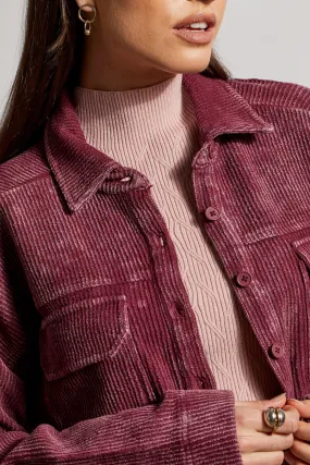 Tribal  Fall/Winter 2023-7857O/4807- Shacket -Red Wine