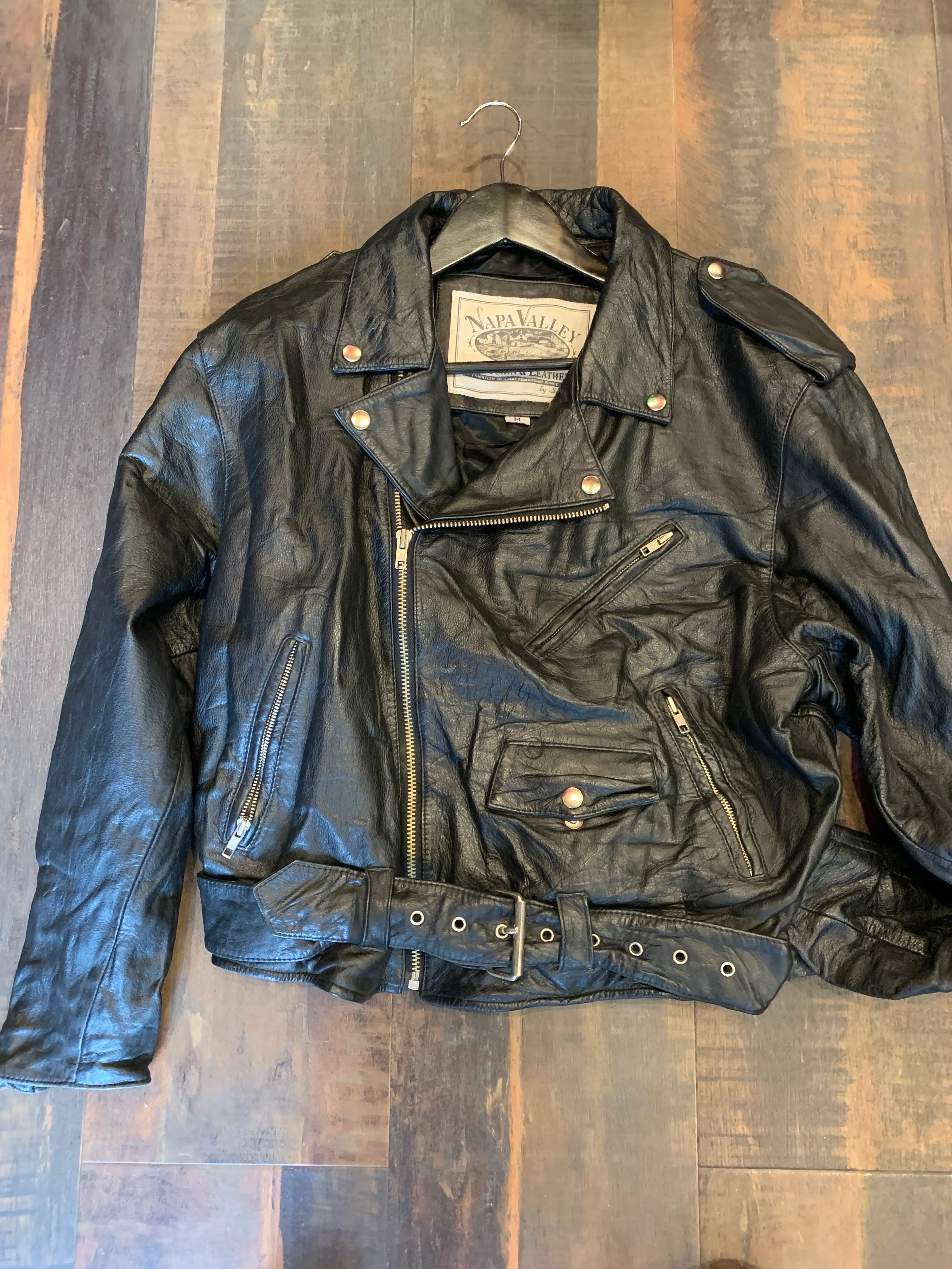 Vintage Biker Jacket Napa Valley, Medium