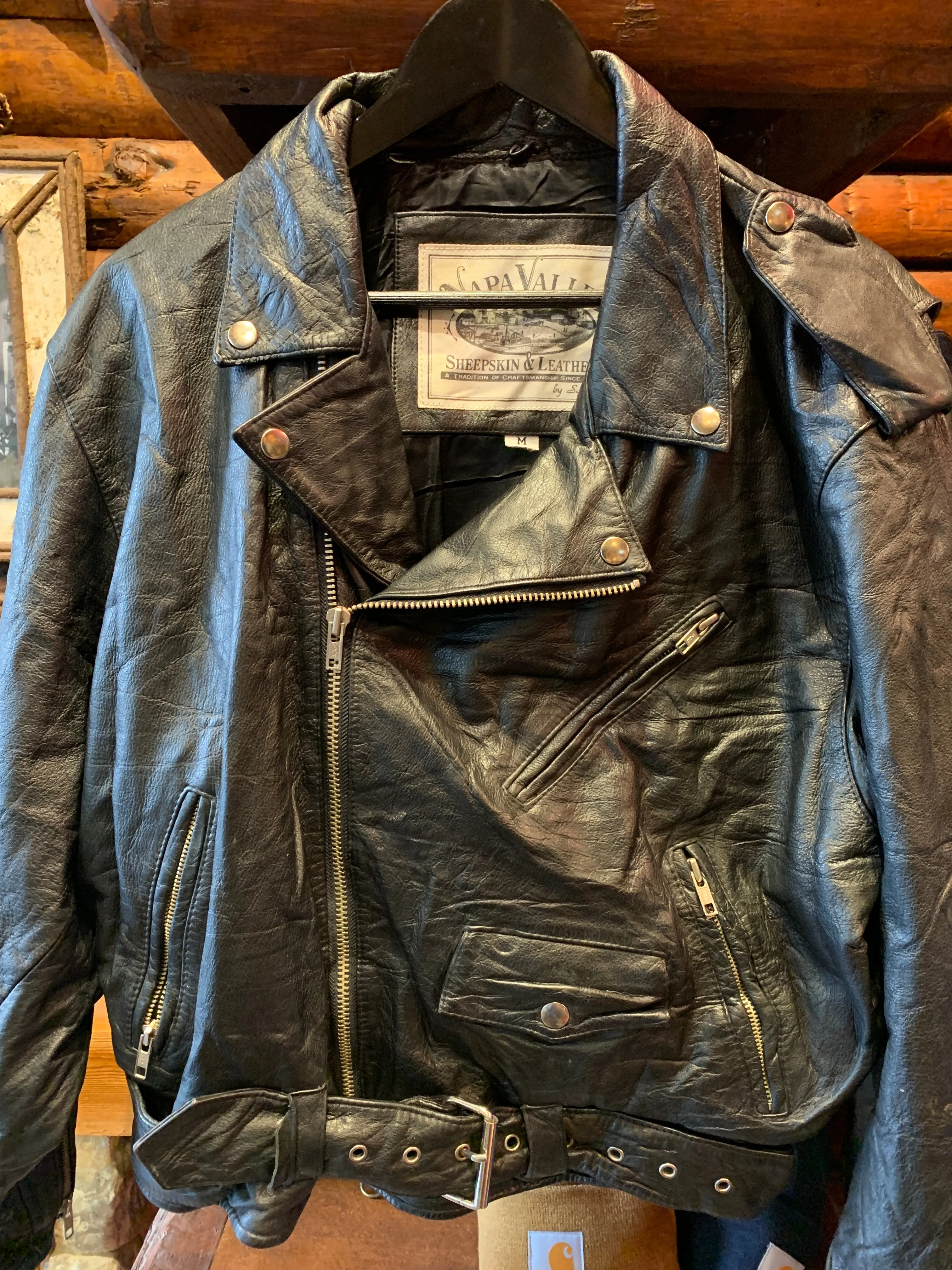 Vintage Biker Jacket Napa Valley, Medium